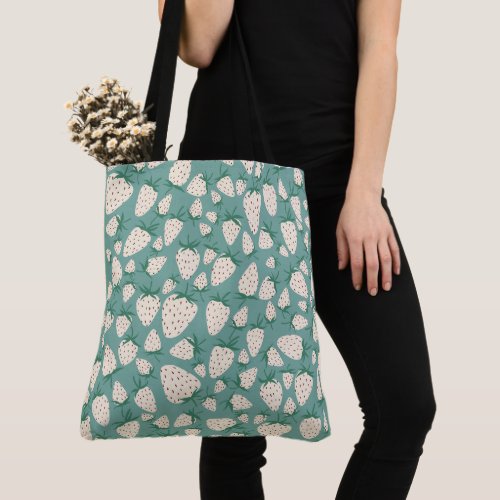 Exotic White Strawberries Cute Colorful Fruity Fun Tote Bag