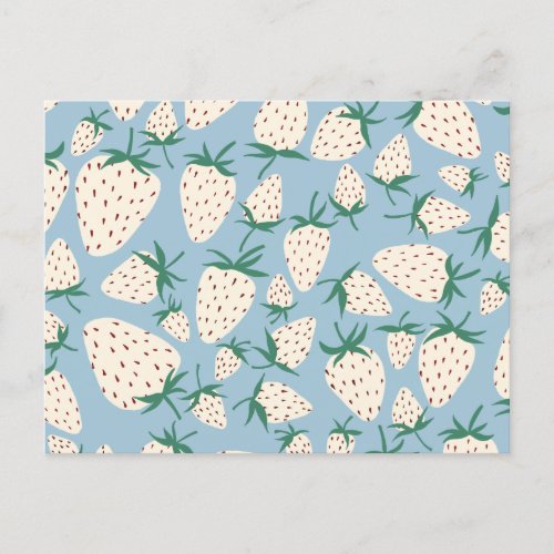 Exotic White Strawberries Love Romance Friendship Postcard