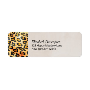 Exotic Wild Animal Print Personalized Label