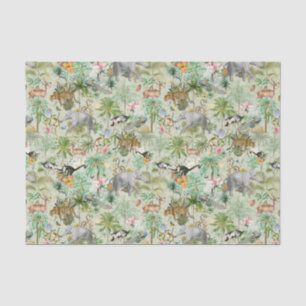 Exotic Wild Animals Jungle Fantasy Tissue Paper