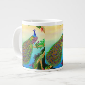 Exotic Wild Peacock Jumbo Mug