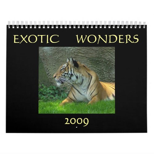 Exotic Wonders 2009 Calendar