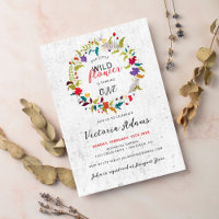 Exotic Woodland Wildflower Wreath Birthday