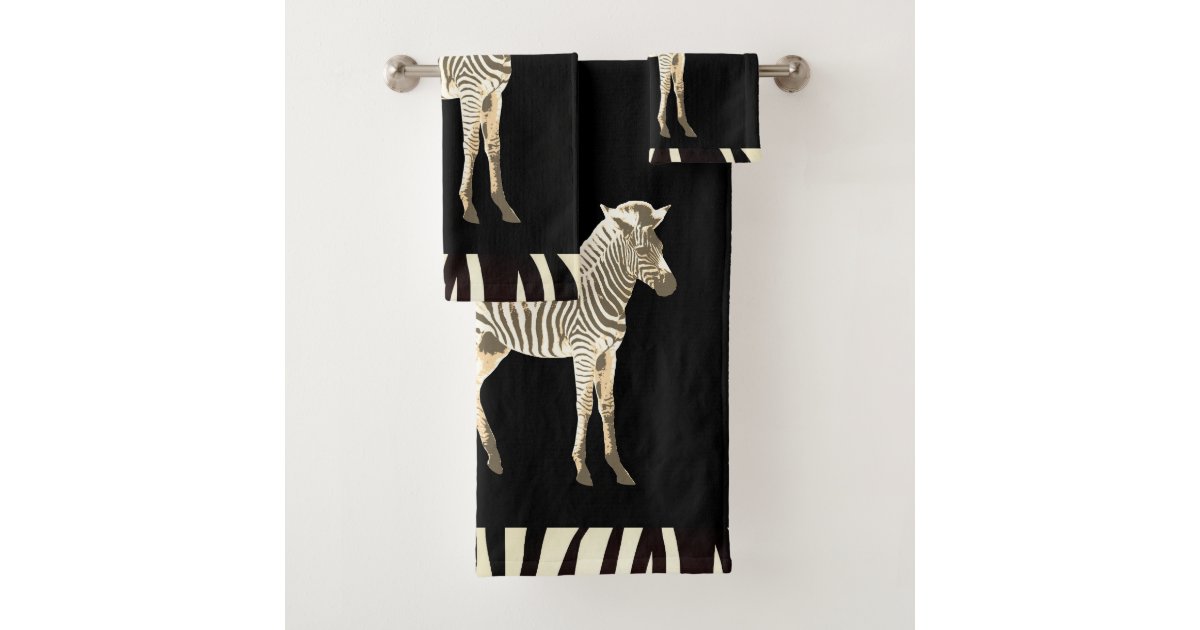 Exotic Zebra Bath Towel Set Zazzle