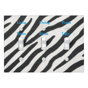 Exotic Zebra Fur Realistic Animal Print Customized Light Switch Cover