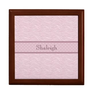 Exotic Zebra Print With Polka Dots Gift Box
