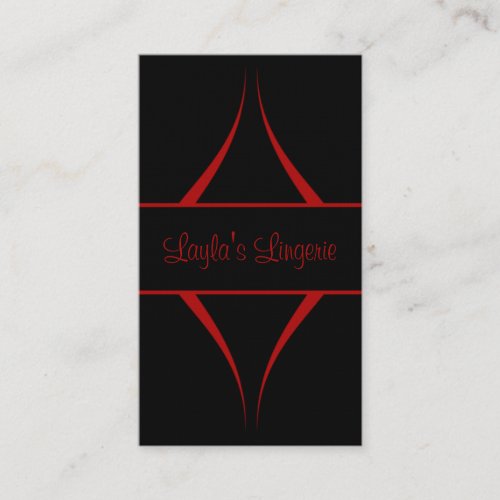 Exotica Curves Business Card, Red