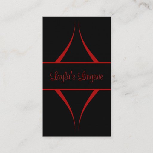 Customizable Exotica Curves Business Card, Red