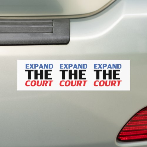 Expand the Court blue white red black _ Bumper Sticker