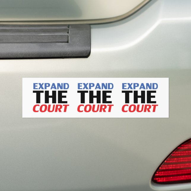 "Expand the Court" blue white red black - Bumper Sticker (On Car)