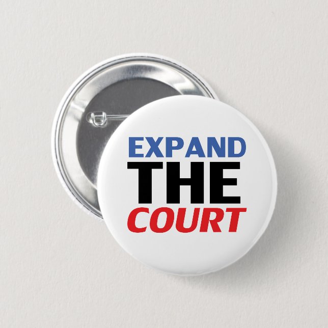"Expand the Court" blue white red black - Button (Front & Back)