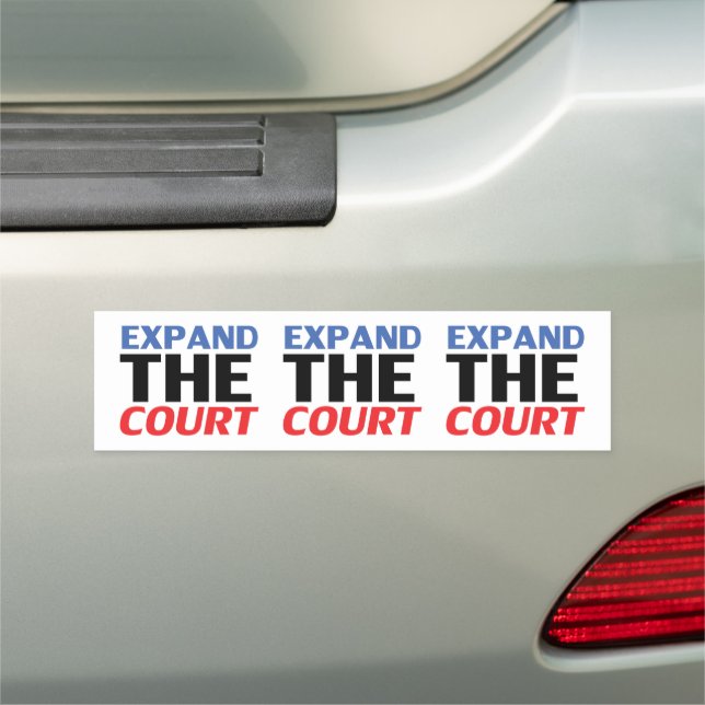 "Expand the Court" blue white red black - Car Magnet (In Situ)