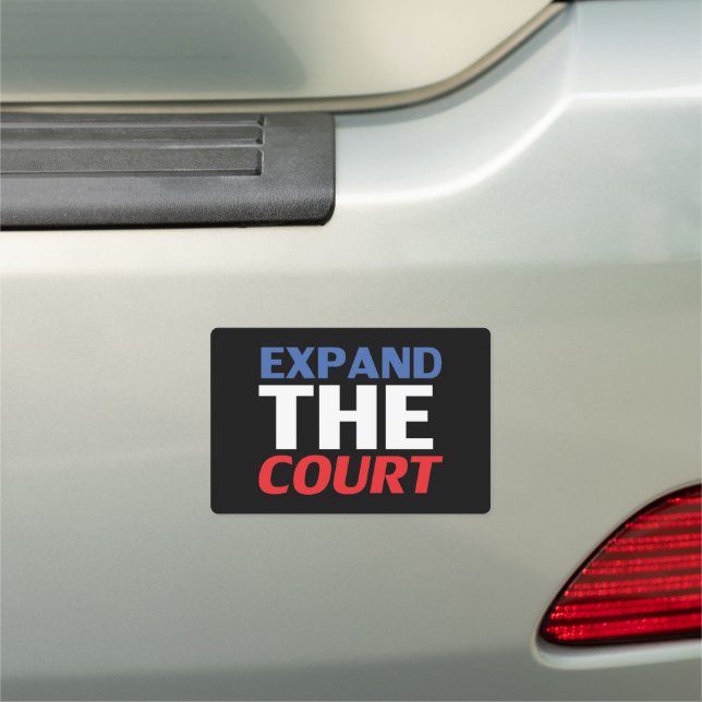 "Expand the Court" blue white red black - Car Magnet (In Situ)