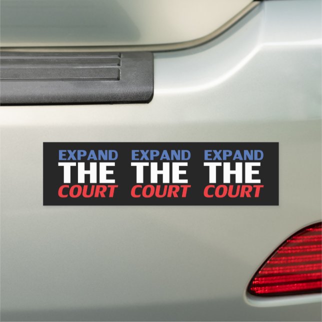 "Expand the Court" blue white red black - Car Magnet (In Situ)