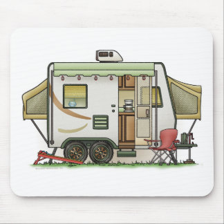Expandable Hybred Trailer Camper Mouse Pad