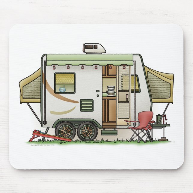 Expandable Hybred Trailer Camper Mouse Pad (Front)