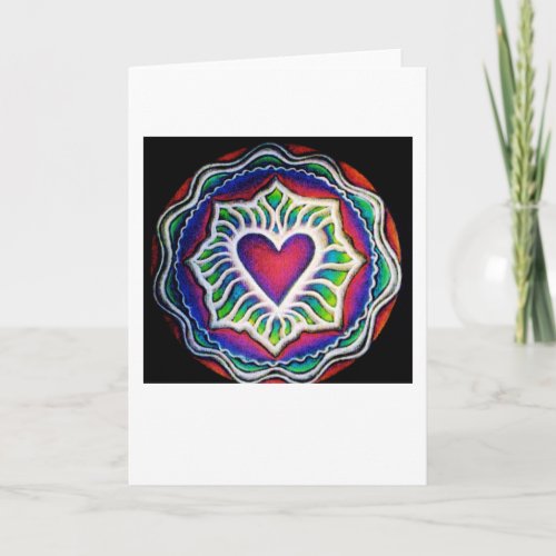 Expanding Heart Mandala Card