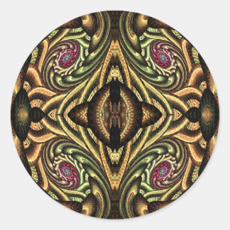 Expansion Colorful Psychedelic Classic Round Sticker