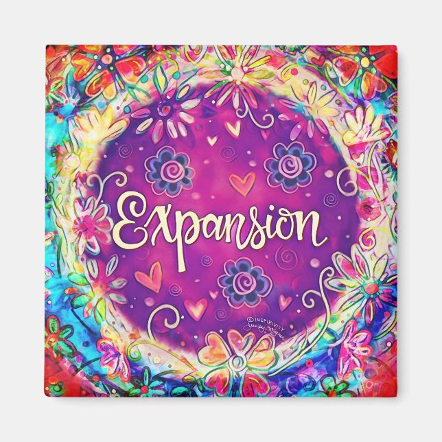 Expansion Pretty Fun Floral Modern Inspirivity Magnet (Front)