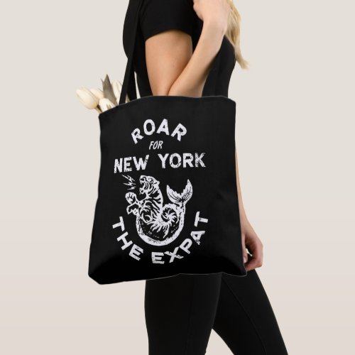 Expat Roar for New York Black Tote Bag