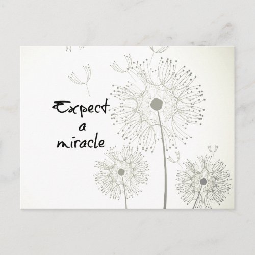 Expect a Miracle Inspirational Postcard