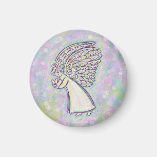 Expect Good Things Angel Art Custom Magnets