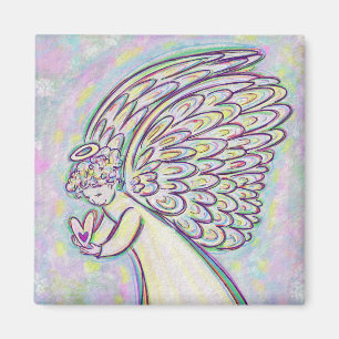 Expect Good Things Guardian Angel Art Magnets