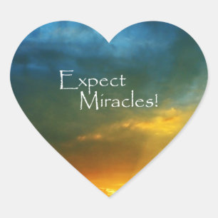 Expect Miracles! Heart Sticker