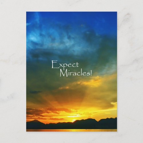 Expect Miracles Postcard