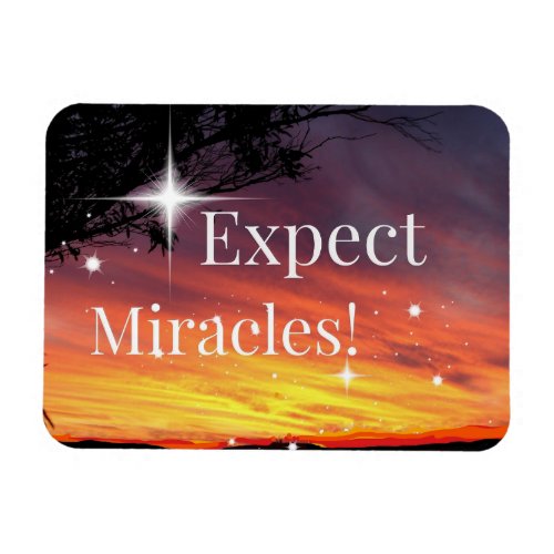 Expect Miracles Sparkle Sunset Get Well Soon Card Magnet