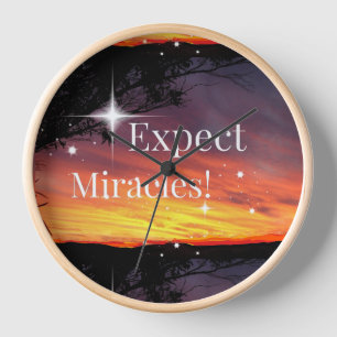 Expect Miracles Sparkle Sunset Get Well Soon Name Clock