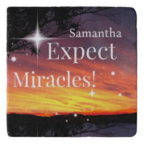 Expect Miracles Sparkle Sunset Get Well Soon Name Trivet
