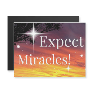 Expect Miracles Sparkle Sunset Inspirational Quote