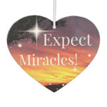 Expect Miracles Sparkle Sunset Inspirational Quote Air Freshener Expect Miracles Sparkle Sunset Inspirational Quote Air Freshener