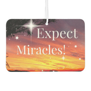 Expect Miracles Sparkle Sunset Inspirational Quote Air Freshener