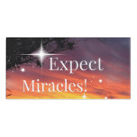 Expect Miracles Sparkle Sunset Inspirational Quote Door Sign