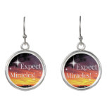 Expect Miracles Sparkle Sunset Inspirational Quote Earrings Expect Miracles Sparkle Sunset Inspirational Quote Earrings