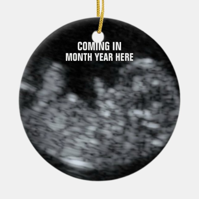 Expectant Baby Keepsake Ceramic Ornament (Front)