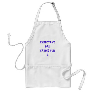 Expectant Dad Eating for2 Adult Apron