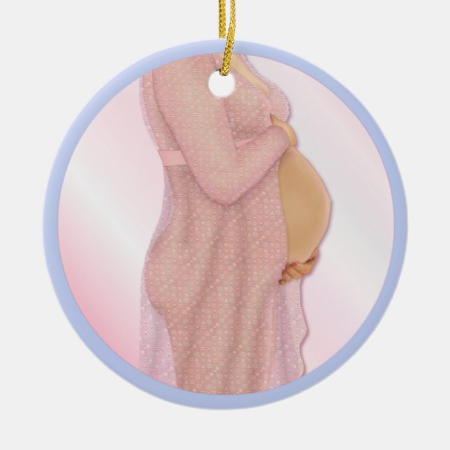 Expectant Dreams Ceramic Ornament (Front)
