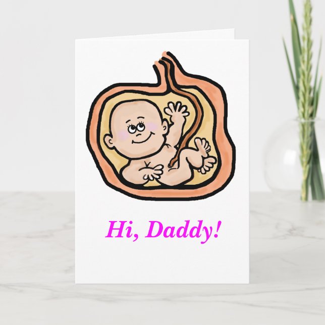 Expectant Father's Day Card for  Baby Girl (Front)