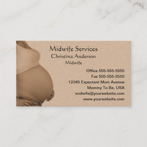 Customizable Expectant Mother Business Card