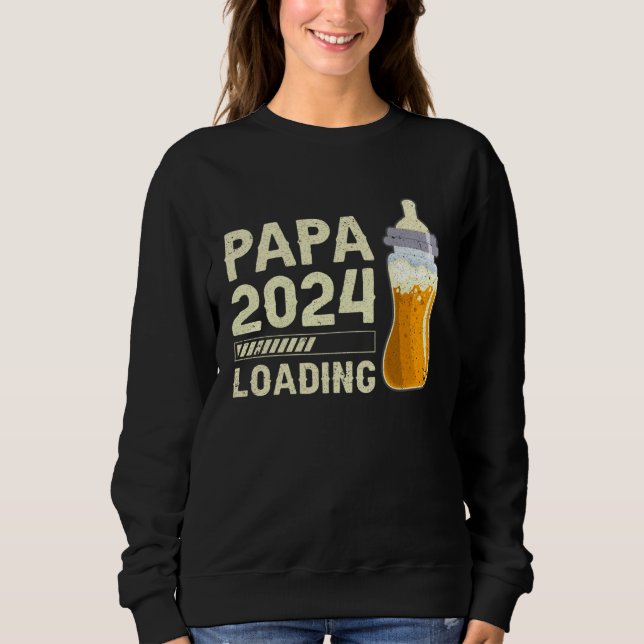 Expectant Papa Future Papa Papa to be Papa 2024 lo Sweatshirt (Front)