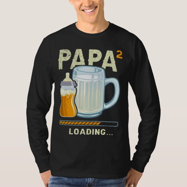 Expectant Papa papa to be future papa 2nd Grandchi T-Shirt (Front)