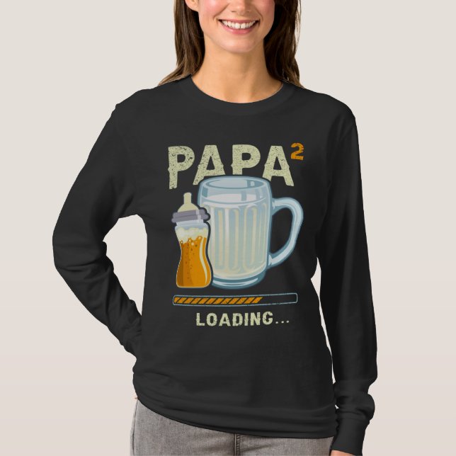 Expectant Papa papa to be future papa 2nd Grandchi T-Shirt (Front)