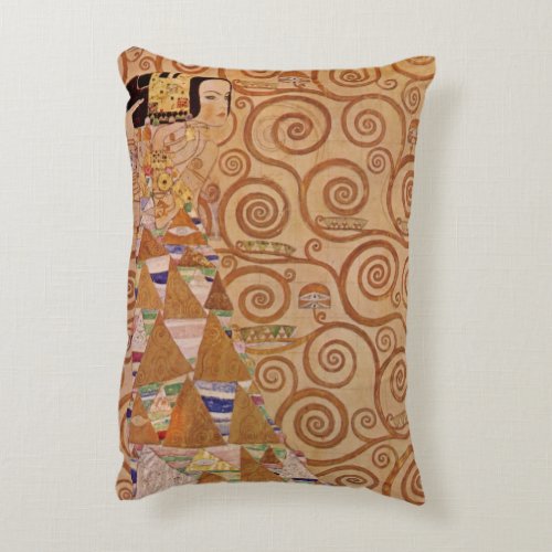 Expectation by Klimt Vintage Victorian Art Nouveau Accent Pillow