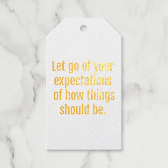 Expectations Foil Gift Tag (Front)
