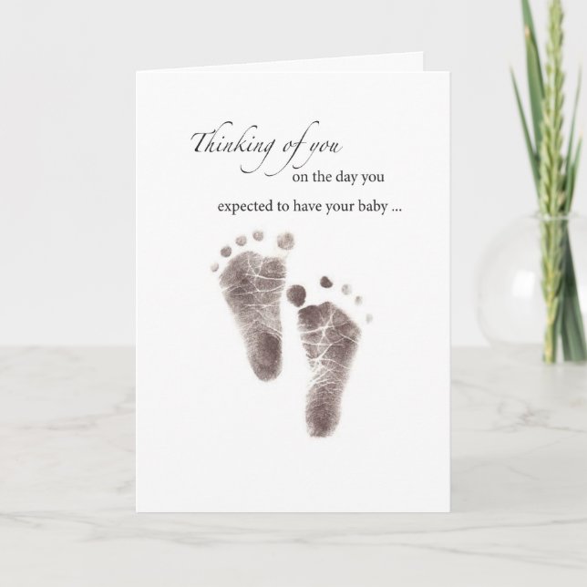 Expected Baby Footprints Announcement (Front)