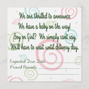 Expecting a Baby Announcement