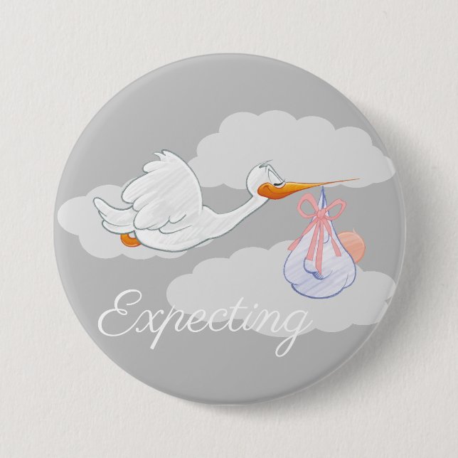 Expecting a baby / Baby on board badge. Button (Front)